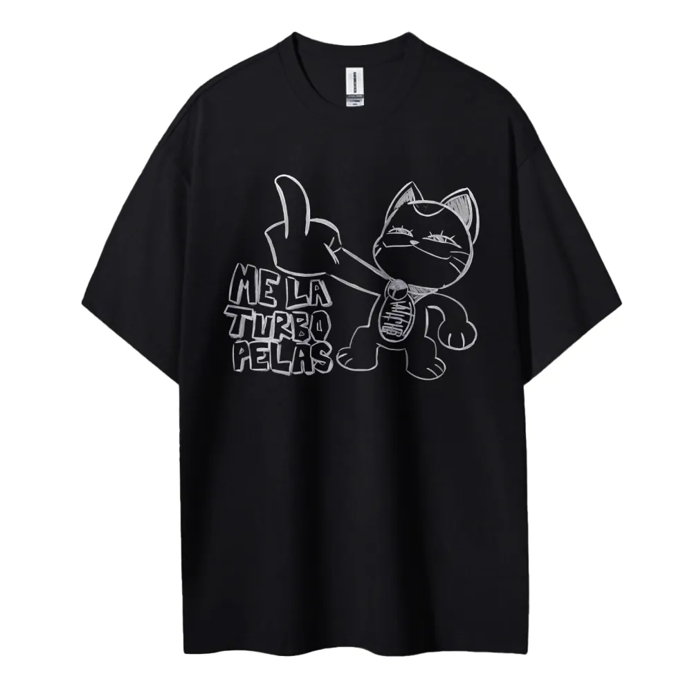 Anime Merchandise Store In Japan - Kaos Dandadan Anime Cat Middle Finger