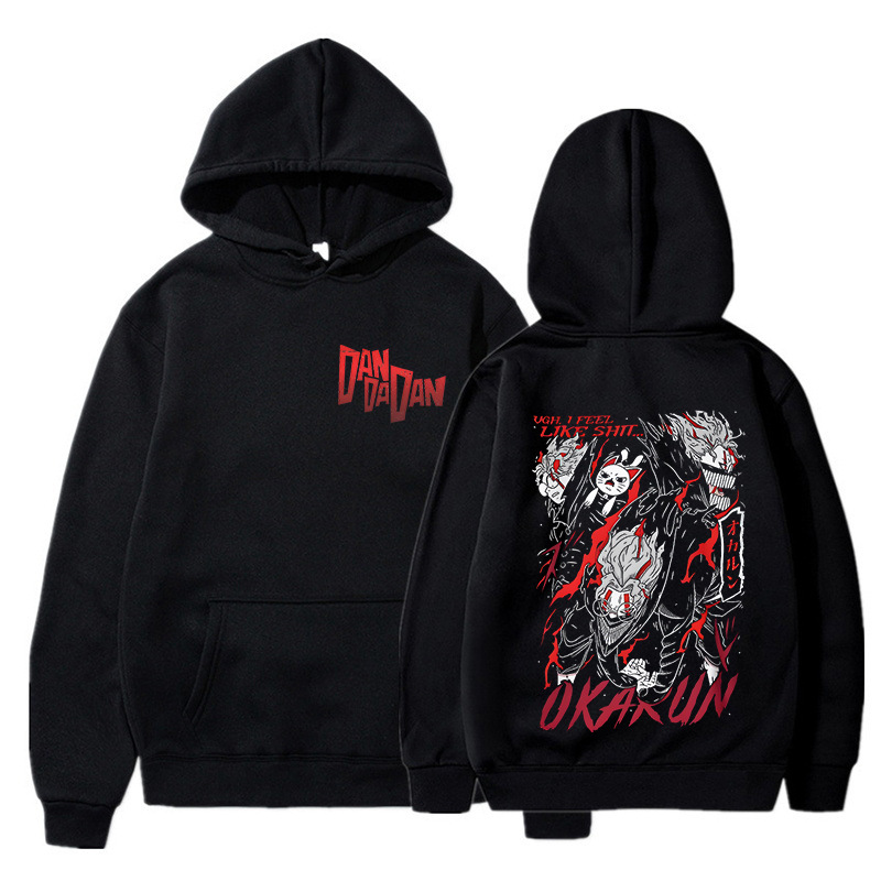 Anime Merch Hoodie - Hoodie Grafis Dandadan Ayase Momo Okarun