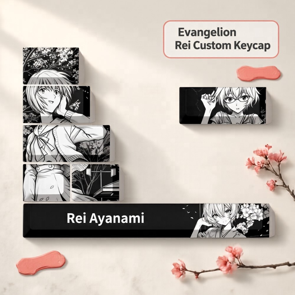Evangelion Anime Merchandise - 7 Keycap/set Keycap Neon Genesis Evangelion