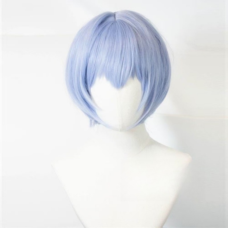 Wig cosplay EVA Ayanami Rei ra - Evangelion Anime Merchandise ulasan dan harga