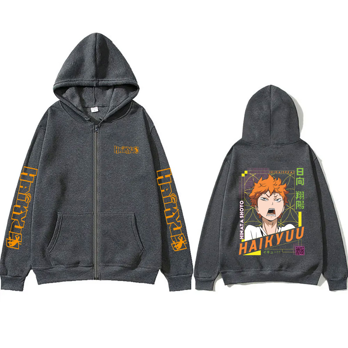 Hoodie Zipper Anime Haikyuu Sh - Anime Merch Hoodie ulasan dan harga