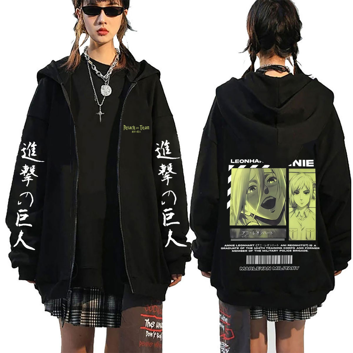 Anime Attack on Titan Annie Le - Anime Merch Hoodie ulasan dan harga