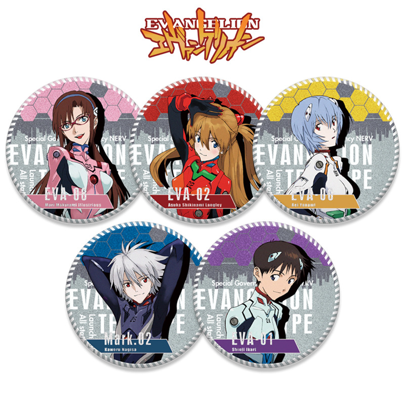 Lencana Ganda Seri Kolaborasi  - Evangelion Anime Merchandise ulasan dan harga