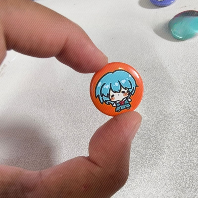 5 Buah Pin Lencana Kancing Luc - Evangelion Anime Merchandise ulasan dan harga