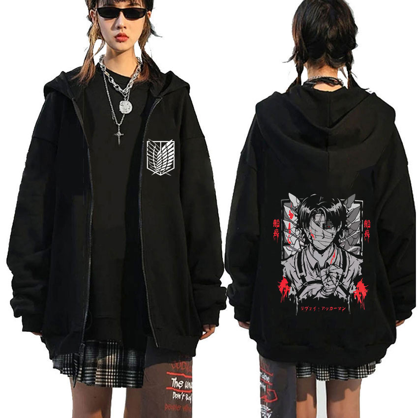 Hoodie Resleting Grafis Wajah  - Anime Merch Hoodie ulasan dan harga